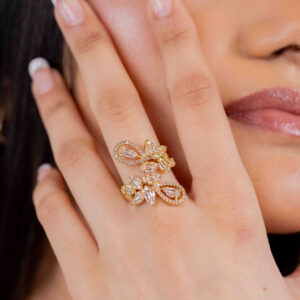 The Crystal Vine Ring Gold